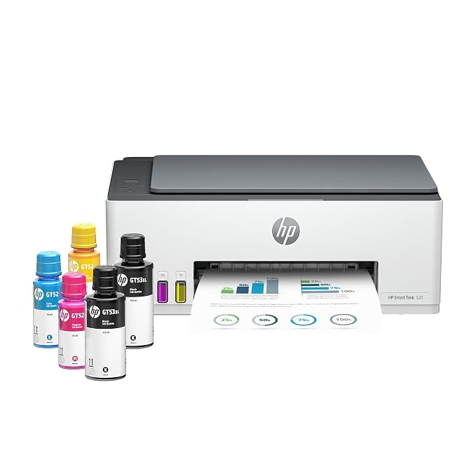 (T) Imprimante HP 520 multifunction (impression, scanner, photocopies) réservoir + 2 cadeaux