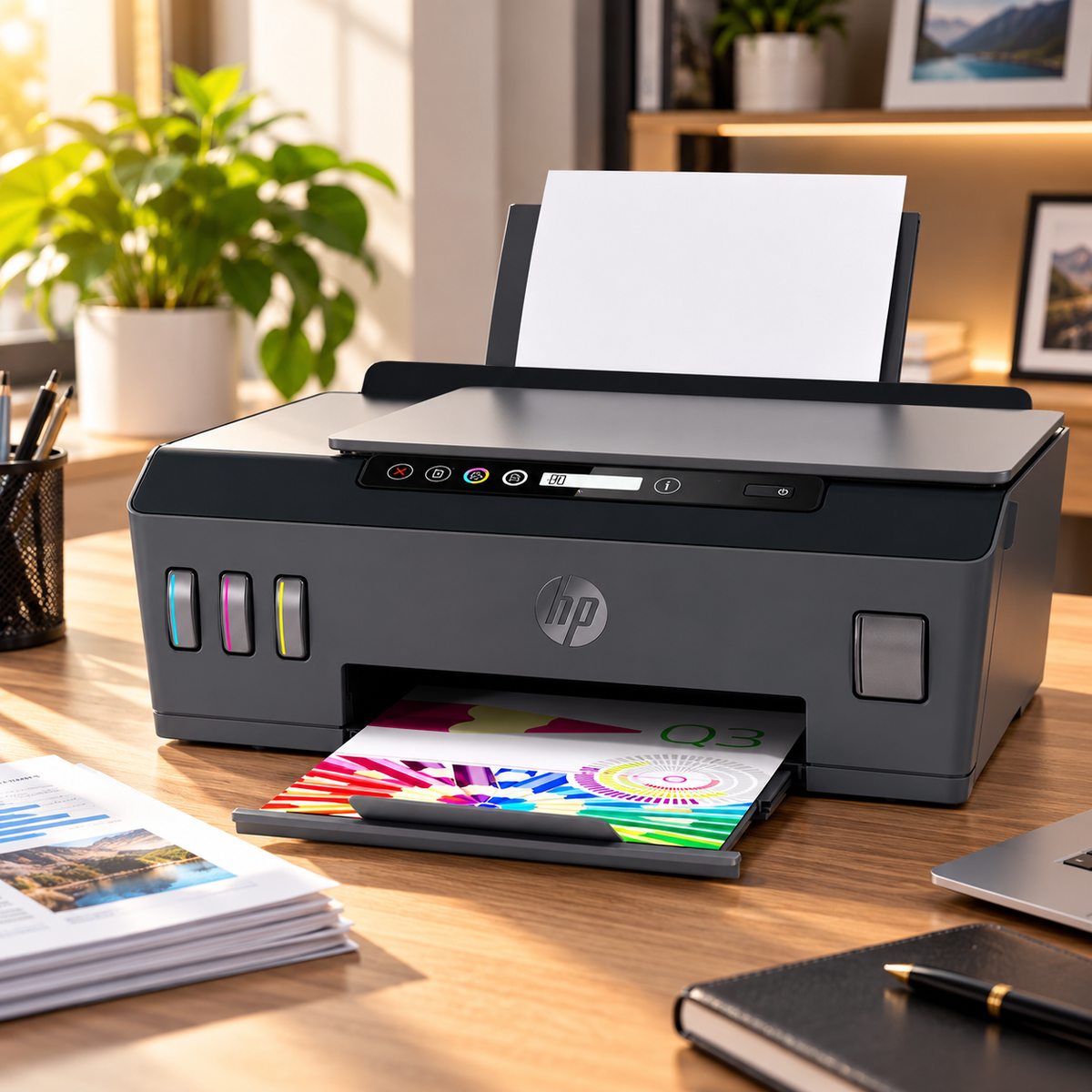 Imprimante HP 500 Multifunction (Impression, Scanner, Photocopies) Réservoir + 2 Cadeaux