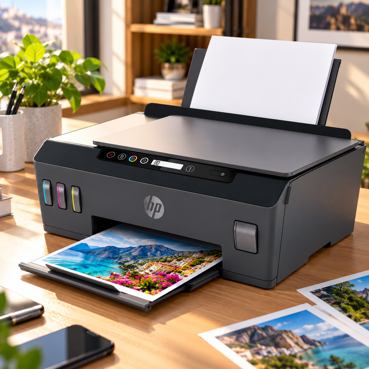 Imprimante HP 500 Multifunction (Impression, Scanner, Photocopies) Réservoir + 2 Cadeaux